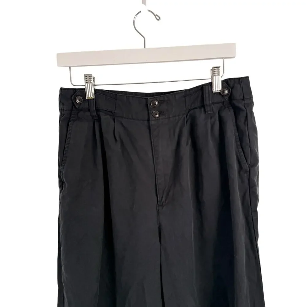Madewell Harlow Wide Leg Pant Drapey Twill True Black Lyocell Linen Womens 8 - Picture 3 of 8